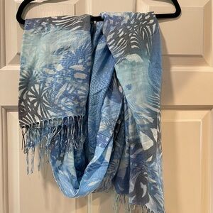 Multi blue printed scarf
